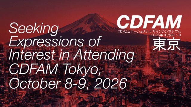 CDFAM Tokyo 2026 - Computational Design Symposium