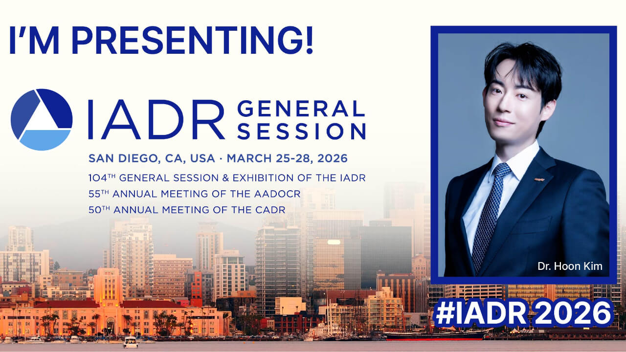 Dr. Hoon Kim of Graphy will deliver a keynote presentation on 4D printing-based bioadhesive and regeneration platform at IADR 2026