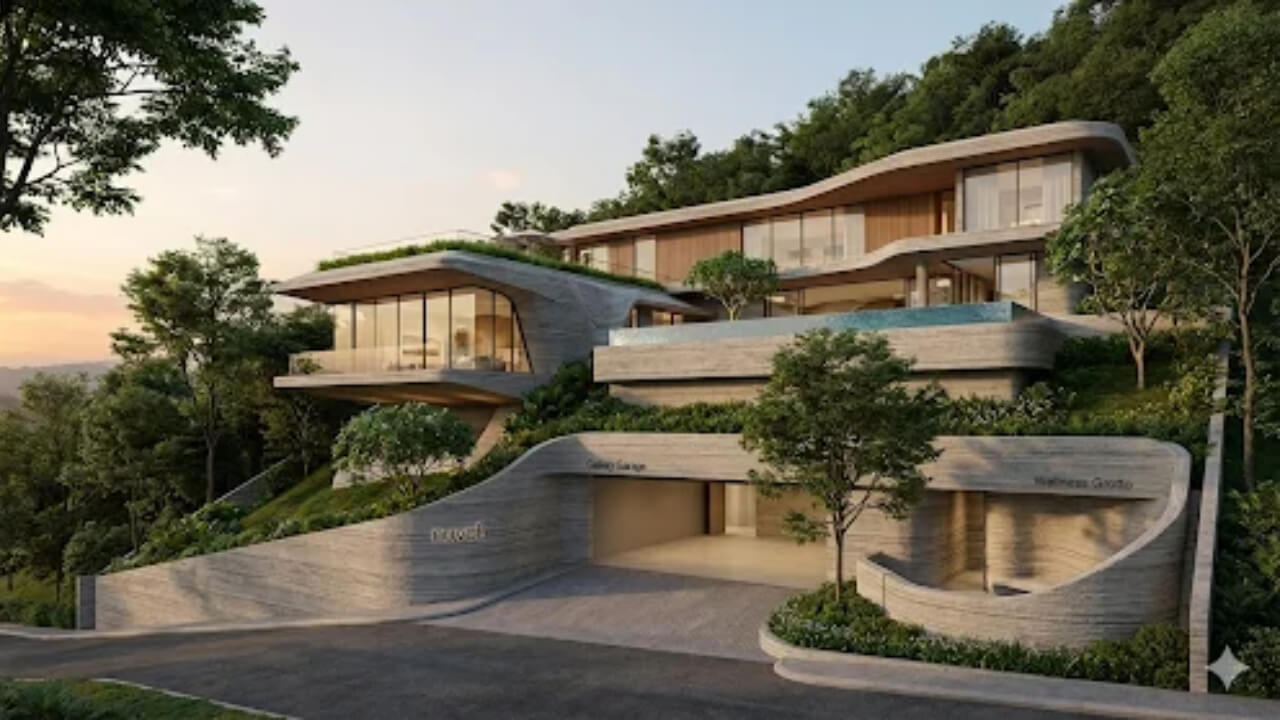A rendering of the proposed 3D printed villas in Country Heights Damansara. Image is for illustrative purposes only.