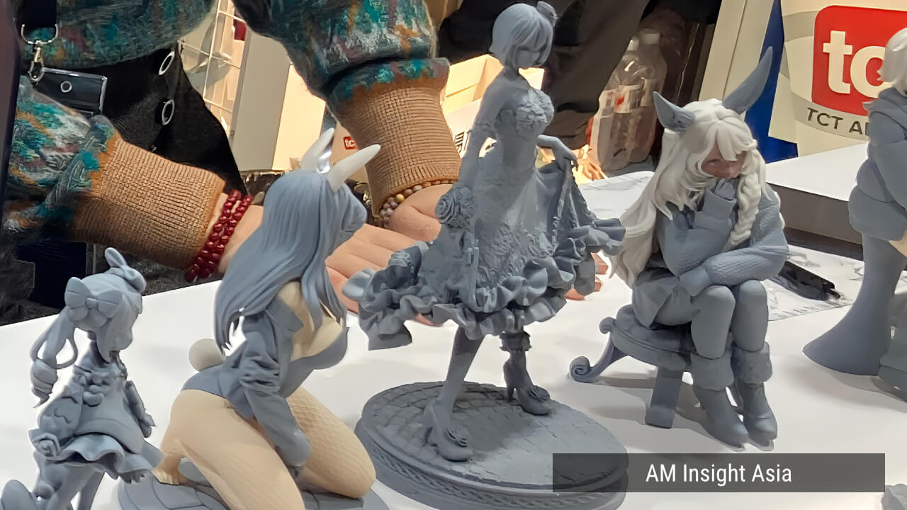 Ultra-high-resolution figure prints by Qholia — the surface finish consistently stopped visitors in their tracks at TCT Asia 2026.