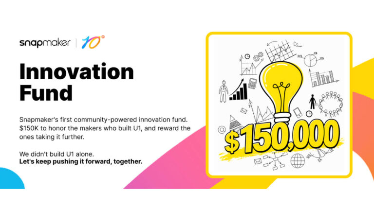 Snapmaker、15万ドルのイノベーションファンドを発表