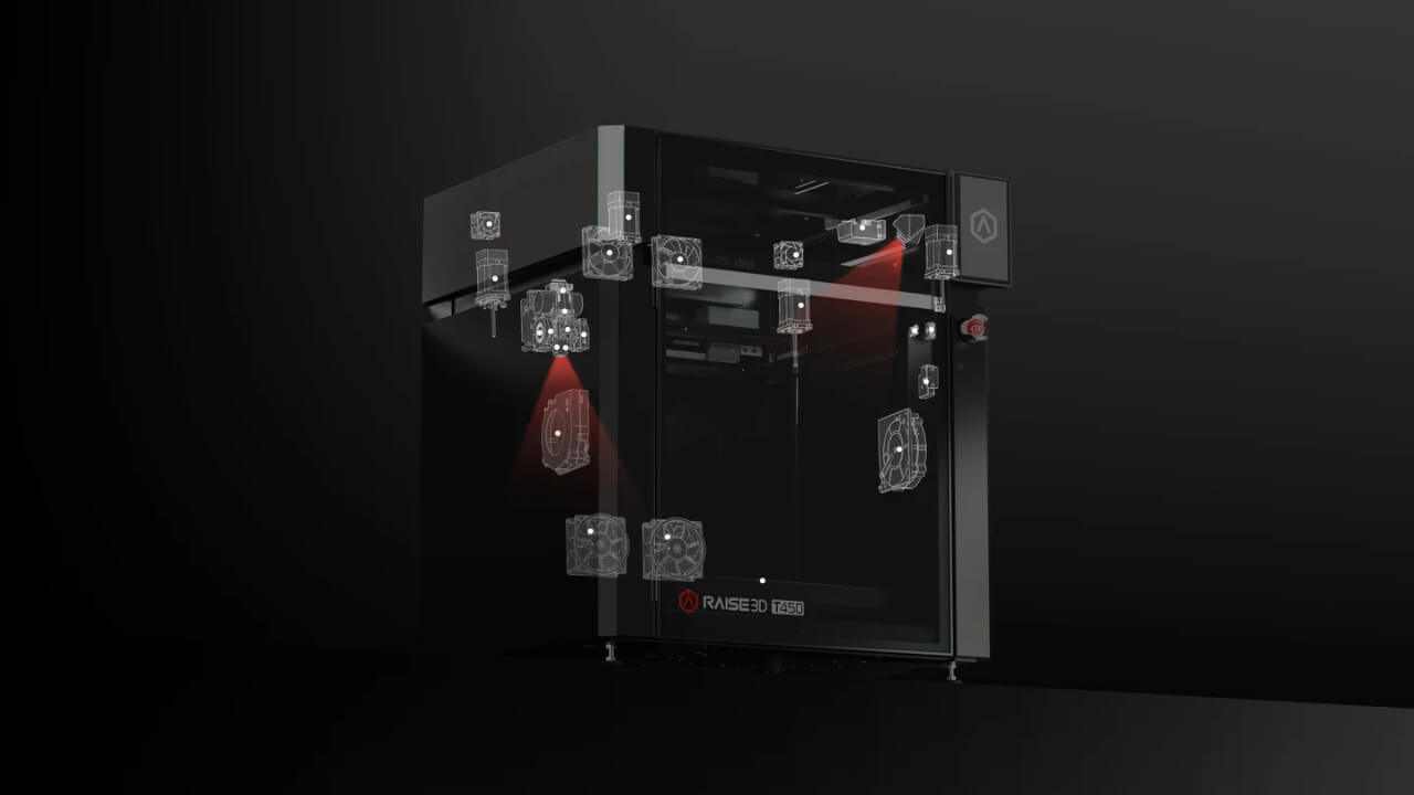 An exploded view of the T450's onboard sensor array | Image: Japan 3D Printer