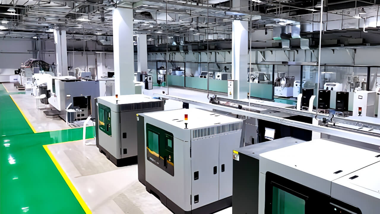Industrial 3D printers lined up in the "printing matrix" at FAW's Additive Manufacturing Innovation Center | Image: FAW