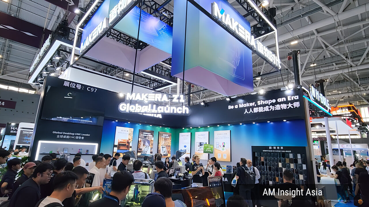 Makera's booth featured the launch of its new CNC machine, the Z1. | Photo: AM Insight Asia