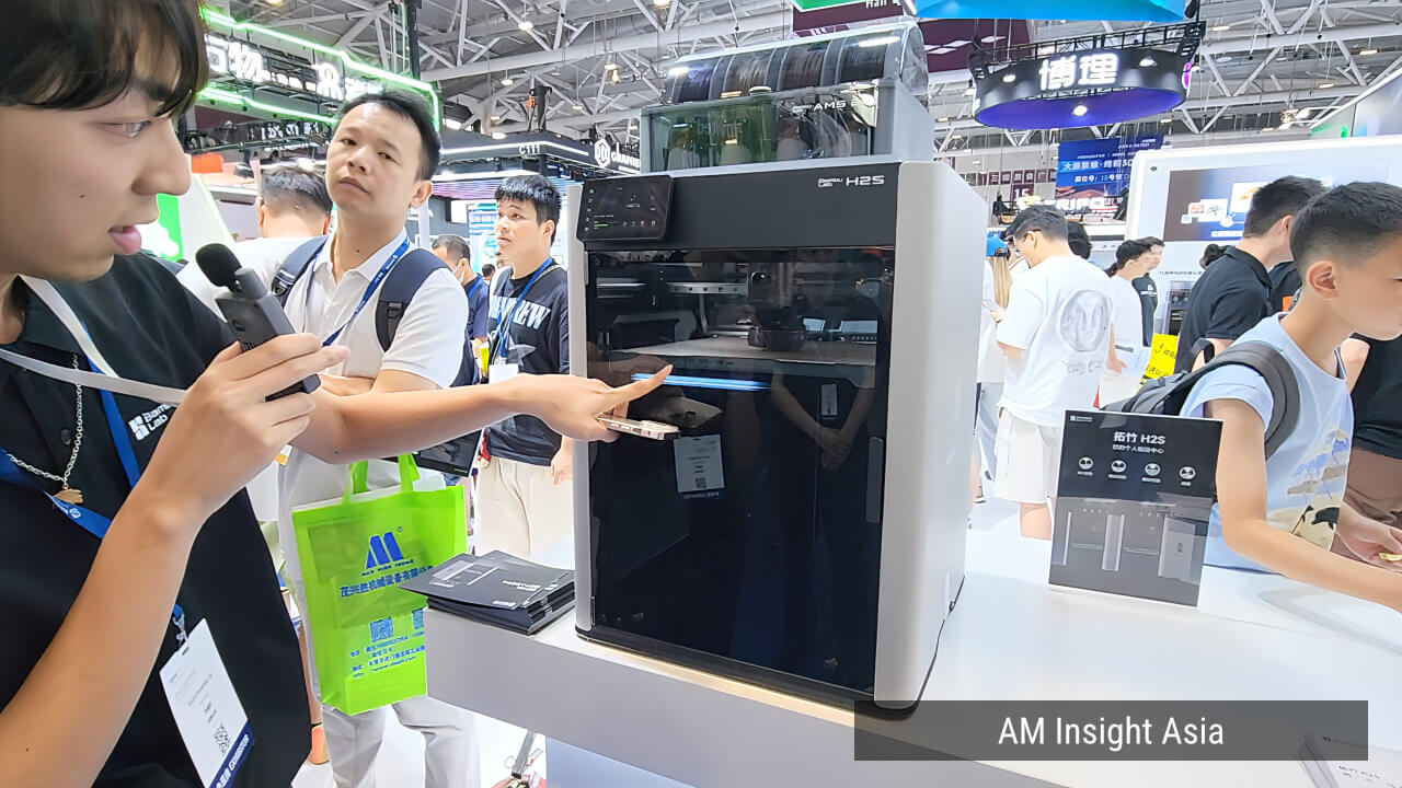 The Bambu Lab booth, visited during the media tour. | Photo: AM Insight Asia