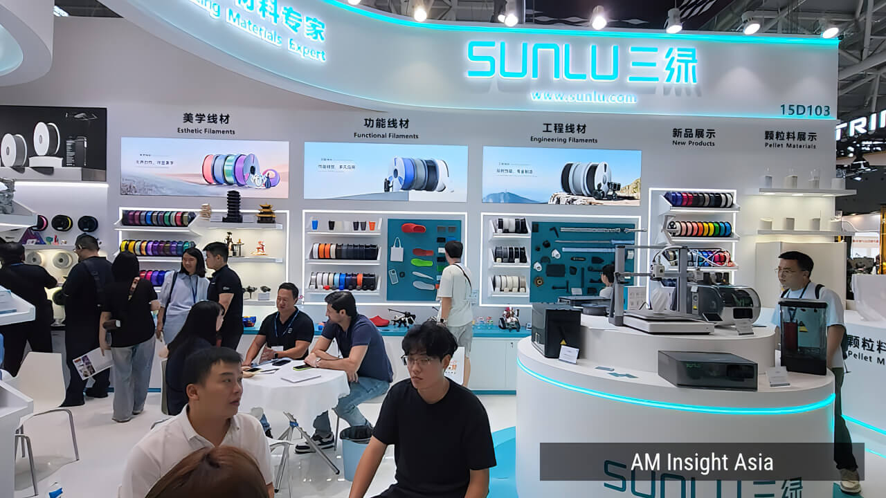 SUNLU's filament booth. | Photo: AM Insight Asia