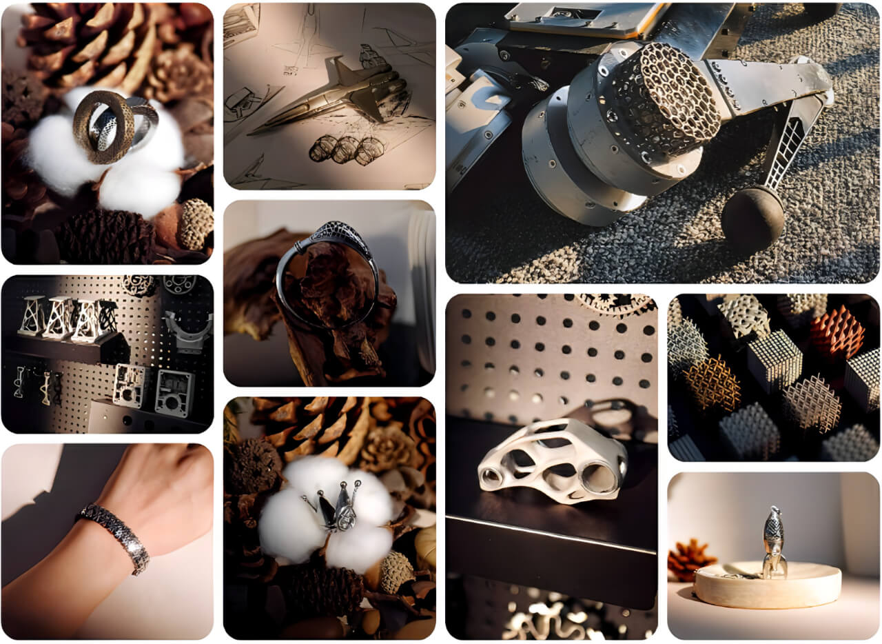 A collage of metal objects created by the SnowX community. | Image: SnowX